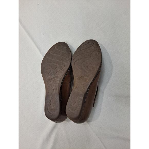 Dansko Women's 39 (8) Lanie Shoes Solid Brown Wedge Heel Mary Jane Strap - Picture 9 of 9